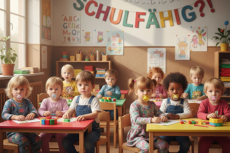 Ein Klassenzimmer mit Kleinkindern